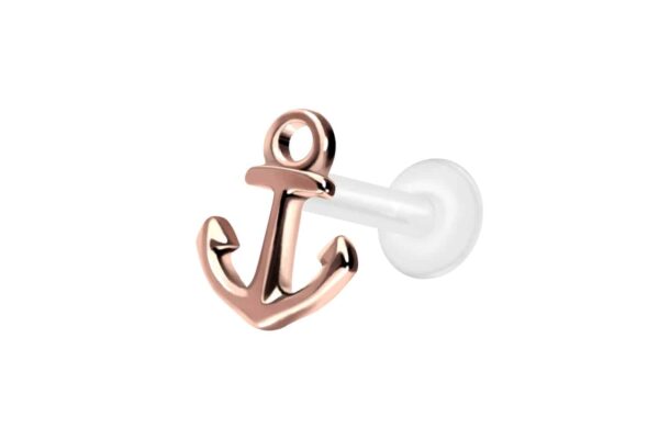 PTFE Labret mit Innengewinde + Titan-Aufsatz ANKER