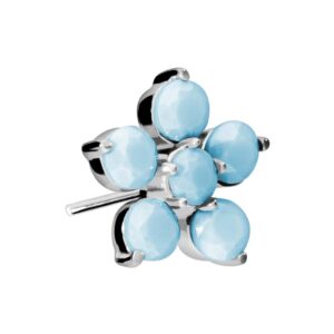 Titan Aufsatz mit Push Pin BLUME + SYNTHETISCHE TÜRKISE