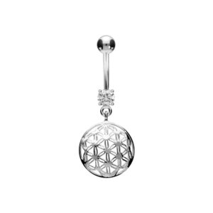 Titan Bananabell mit 925er Silber-Design BLUME DES LEBENS