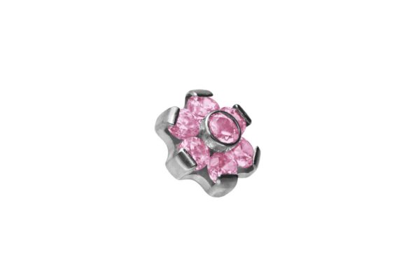 Titan Dermal Anchor Aufsatz BLUME MIT 7 KRISTALLEN ++SALE++
