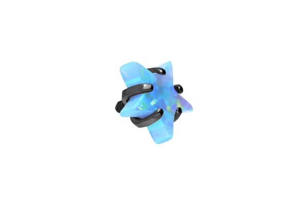 Titan Dermal Anchor Aufsatz STERN + SYNTHETISCHER OPAL