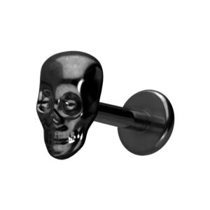 Titan Labret mit Innengewinde TOTENKOPF