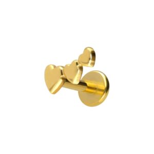Titan Labret mit Push Fit 3 HERZEN