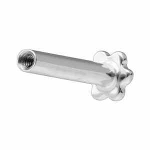 14 Karat Gold Labret mit Innengewinde ohne Aufsatz BLUME