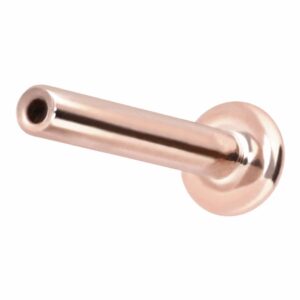 14 Karat Gold Labret mit Push Fit ohne Aufsatz BLUME