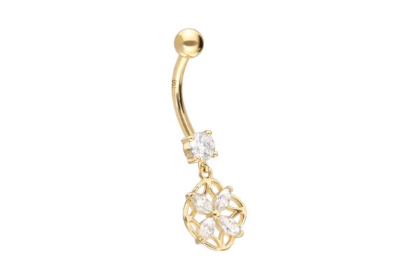 18 Karat Gold Bananabell MOISSANIT-BLUME