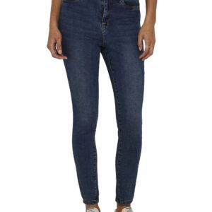 Noisy May Damen Jeans NMAGNES HW ANK JEANS VI124MB Skinny Fit Blau - Medium Blue Denim
