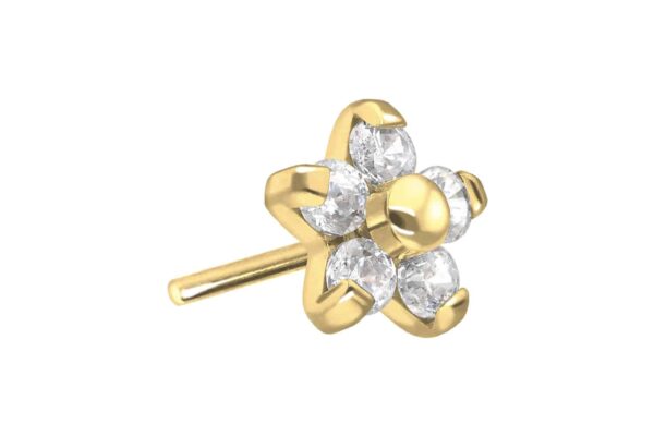 Titan Aufsatz mit Push Pin BLUME MIT 5 KRISTALLEN