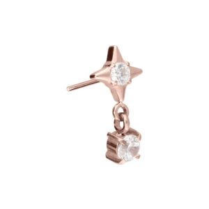 Titan Aufsatz mit Push Pin STERN + KRISTALL