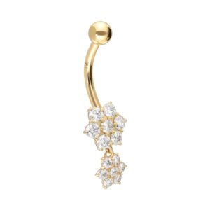 18 Karat Gold Bananabell 2 MOISSANIT-BLUMEN