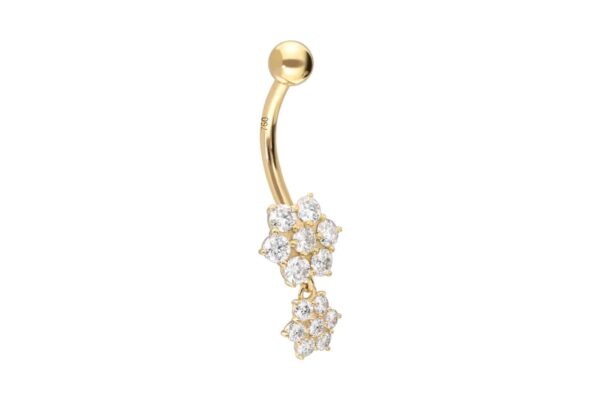 18 Karat Gold Bananabell 2 MOISSANIT-BLUMEN