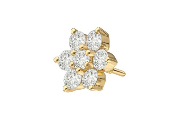 18 Karat Gold Schraubaufsatz mit Außengewinde DIAMANT-BLUME