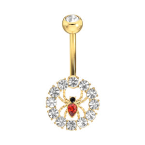 Chirurgenstahl Bananabell KRISTALLKREIS + SPINNE