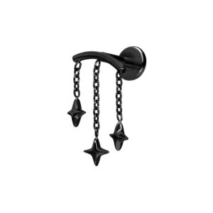 Titan Labret mit Push Fit BOGEN + 3 STERNE