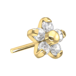 Titan Aufsatz mit Push Pin BLUME MIT 5 KRISTALLEN