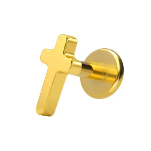 Titan Labret mit Innengewinde KREUZ