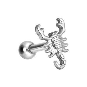 Titan Ohrpiercing mit Innengewinde SKORPION